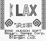 Klax title screen for GameBoy